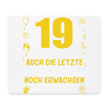 19. Geburtstag Mann 19.Ehrentag 19. Jubiläum Fun - Mousepad (Querformat) - Weiß - Vorne