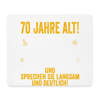 70. Geburtstag lustige Geschenke Männer 70 Jahre - Mousepad (Querformat) - Weiß - Vorne