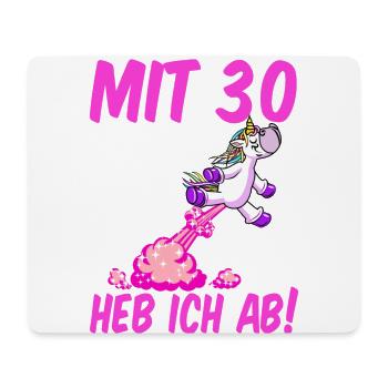 30. Geburtstag Einhorn 30 Jahre 30. Jubiläum Damen - Mousepad (Querformat) - Weiß - Vorne
