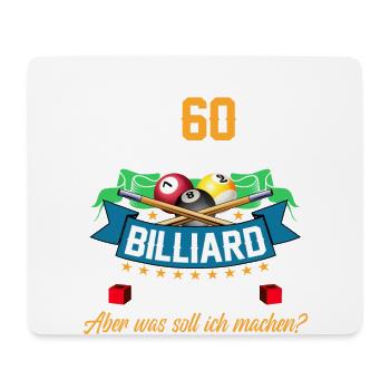 60. Geburtstag Billard Billardspieler Queue Fun - Mousepad (Querformat) - Weiß - Vorne