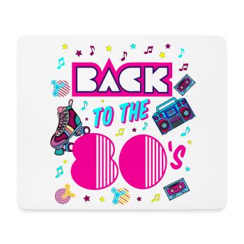 80er Party 80er Jahre Outfit 80s party 80s retro - Mousepad (Querformat) - Weiß - Vorne