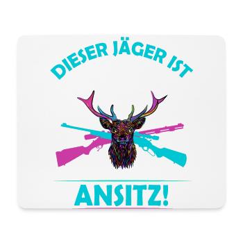 Jagdgeschenke zum 50. Geburtstag für Jäger lustig - Mousepad (Querformat) - Weiß - Vorne