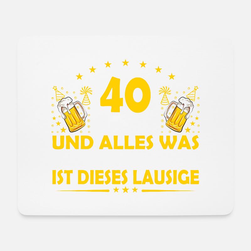 40. Geburtstag lustig 40.Ehrentag 40. Jubiläum Fun - Mousepad (Querformat) - Weiß