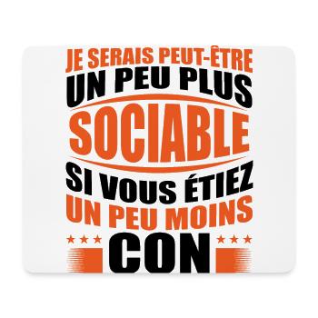 Sarkasmus lustig Geschenkidee für soziale Person - Mousepad (Querformat) - Weiß - Vorne