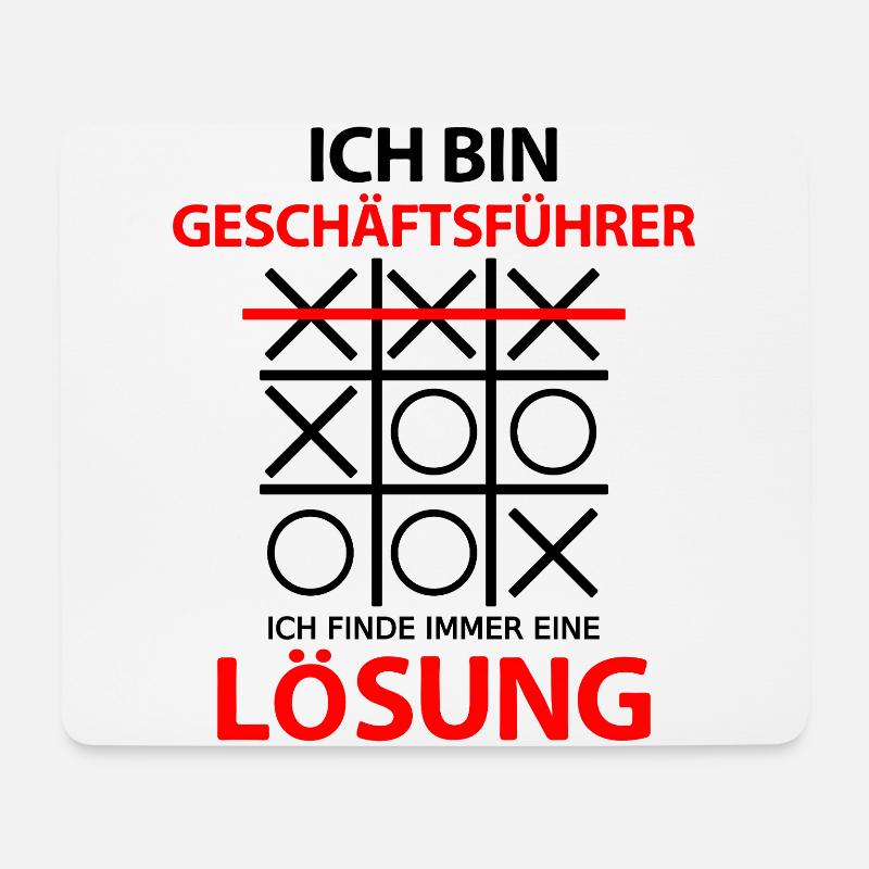 Geschäftsführer Lustiger Spruch Sprüche Witzig - Mousepad (Querformat) - Weiß