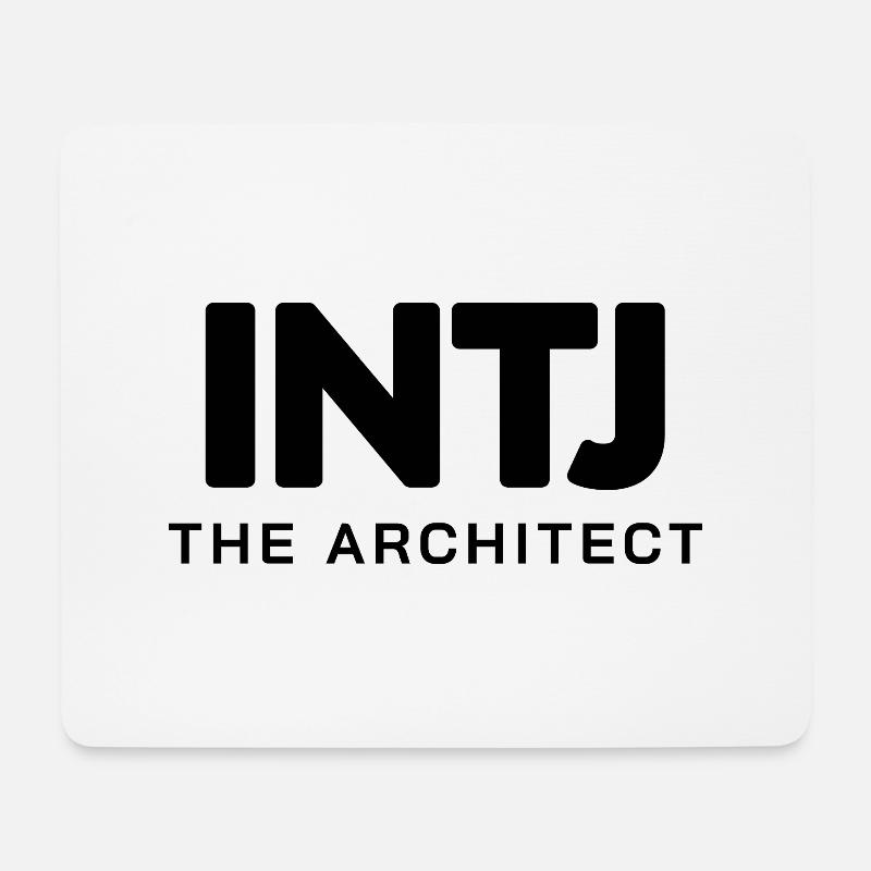 INTJ – The Architect | Minimalistisches Design - Mousepad (Querformat) - Weiß