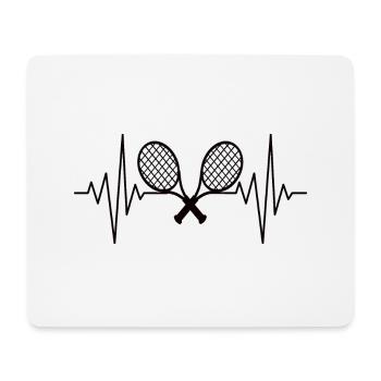 My Heart Sleeps For Tennis Design - Mouse Pad (horizontal) - white - Front