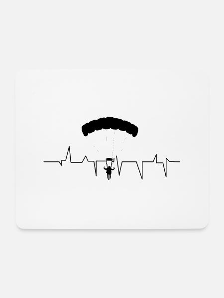 Fallschirm - Mousepad (Querformat) - Weiß