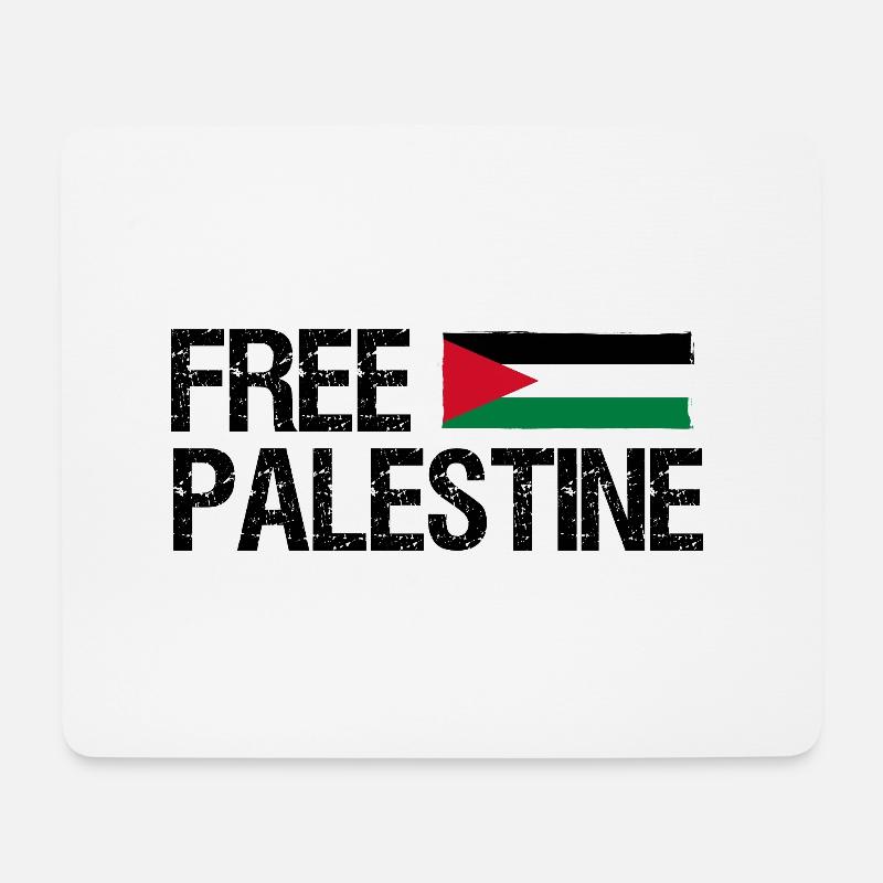 Free palestine - Tapis de souris (format paysage) - blanc