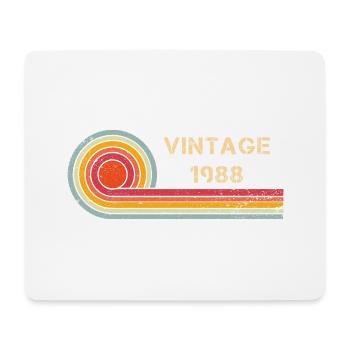 Design rétro vintage pour anniversaire 1988 - Tapis de souris (format paysage) - blanc - Devant
