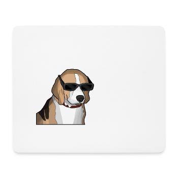 the COOL dog - Mouse Pad (horizontal) - white - Front