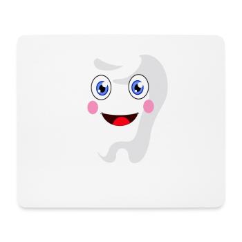 Dent de bébé mignon - dentiste de dent de lait - Tapis de souris (format paysage) - blanc - Devant