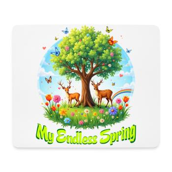 Mon printemps sans fin M - Tapis de souris (format paysage) - blanc - Devant