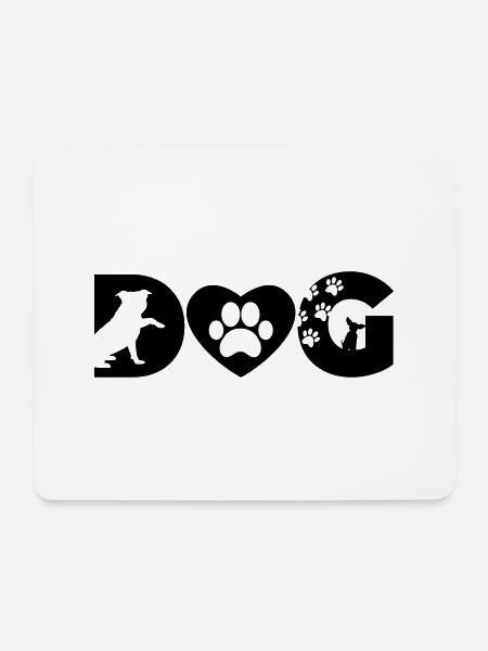 DOG Hund - Mousepad (Querformat) - Weiß