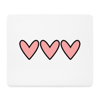 HERZ. MAMA. MUTTERTAG. PARTY. ALLES GUTE ZUM GEBURTSTAG - Mousepad (Querformat) - Weiß - Vorne