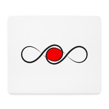 Ewige Linie mit rotem Akzent - Mousepad (Querformat) - Weiß - Vorne