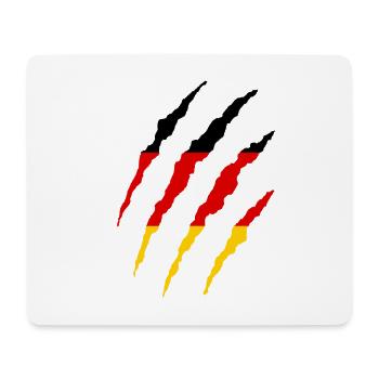 Deutsche Flagge Deutschland Shirt - Mousepad (Querformat) - Weiß - Vorne