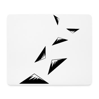 Berge Symbol - Mousepad (Querformat) - Weiß - Vorne