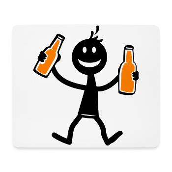 Boire de la bière - Tapis de souris (format paysage) - blanc - Devant