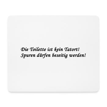 WC - Toiletten Tatort - Mousepad (Querformat) - Weiß - Vorne