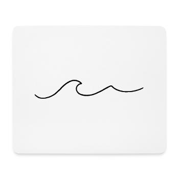Welle Wave Ozean Meer Reiselust Wasser Surf Tattoo - Mousepad (Querformat) - Weiß - Vorne