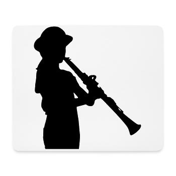 musique clarinette instrument - Tapis de souris (format paysage) - blanc - Devant