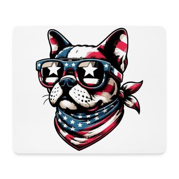 Cool Boston Terrier with Sunglasses - Mouse Pad (horizontal) - white - Front