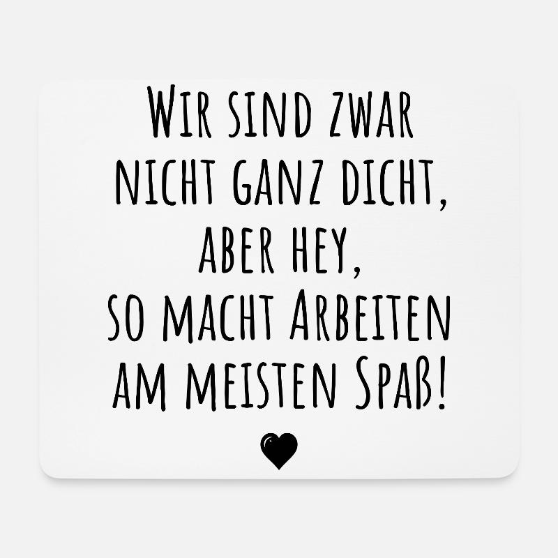 Teamspaß im Büro - Mousepad (Querformat) - Weiß