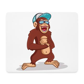 Chimpanzees are laughable - Mouse Pad (horizontal) - white - Front