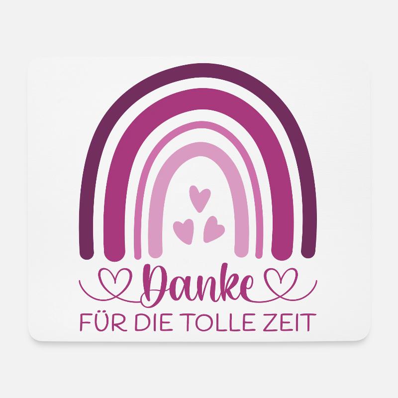 Danke für die tolle Zeit Regenbogen Abschied Kita - Mousepad (Querformat) - Weiß
