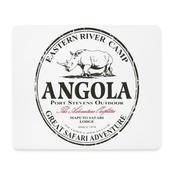 Angola - Rhinocéros - Tapis de souris (format paysage) - blanc - Devant