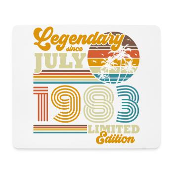 Juillet 1983 Vintage Anniversaire Vintage Rétro - Tapis de souris (format paysage) - blanc - Devant