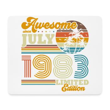 Juillet 1983 Vintage Anniversaire Vintage Cadeau - Tapis de souris (format paysage) - blanc - Devant