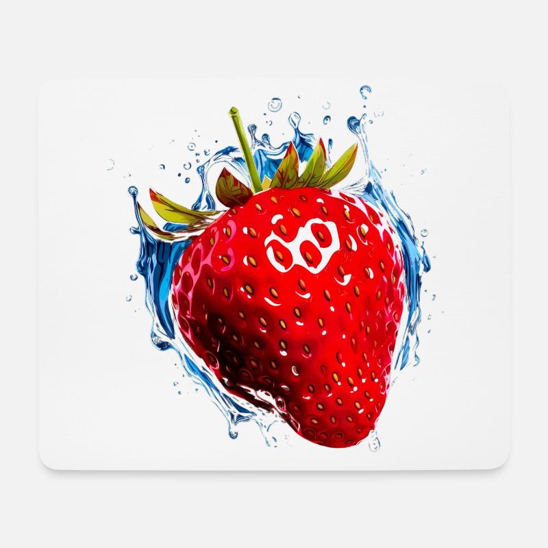 Erdbeere Erdbeeren für einen Erdbeer Liebhaber - Mousepad (Querformat) - Weiß