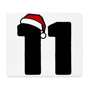 11 Numéro Noël - Tapis de souris (format paysage) - blanc - Devant
