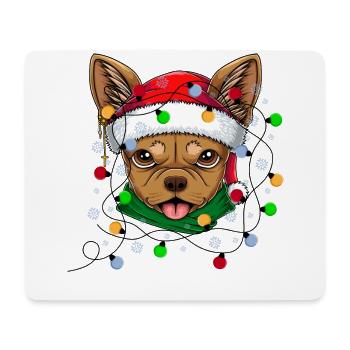 chihuahua christmas -Weihnachten Hunde Geschenk - Mousepad (Querformat) - Weiß - Vorne