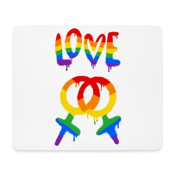 Pride gay love - Cadeaux Gay Pride - Tapis de souris (format paysage) - blanc - Devant