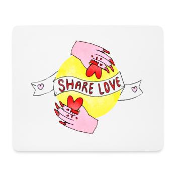 Share Love Not Partner - Mouse Pad (horizontal) - white - Front