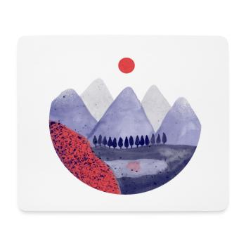 Coucher de soleil au japon - Tapis de souris (format paysage) - blanc - Devant