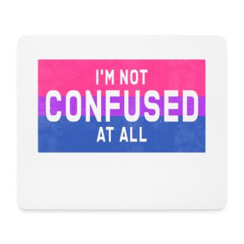 LGBT Ich bin nicht verwirrt - Bisex-Flagge mit Zitat - Mousepad (Querformat) - Weiß - Vorne