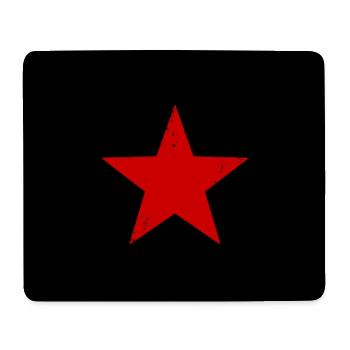étoile rouge - Tapis de souris (format paysage) - blanc - Devant