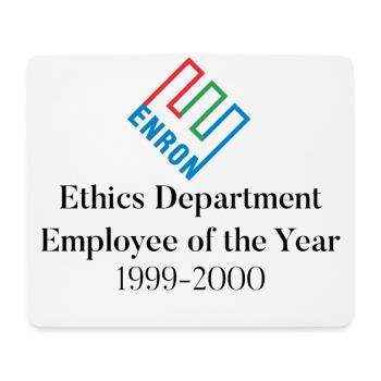 Enron Mitarbeiter des Jahres - Mousepad (Querformat) - Weiß - Vorne