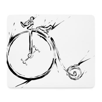 Bicycle old high wheel - Mouse Pad (horizontal) - white - Front