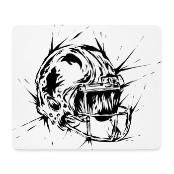 Rugby Helm American Football - Mousepad (Querformat) - Weiß - Vorne