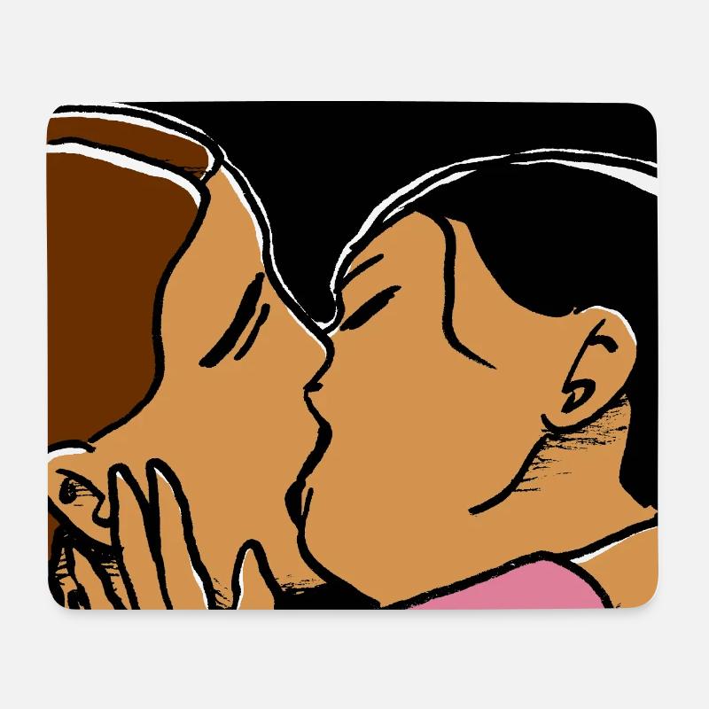 Mousepad-Edition-Kisses - Mousepad (Querformat) - Weiß