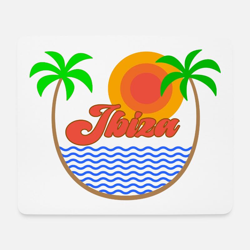 Ibiza - Mousepad (Querformat) - Weiß