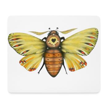 Fat moth - Mouse Pad (horizontal) - white - Front