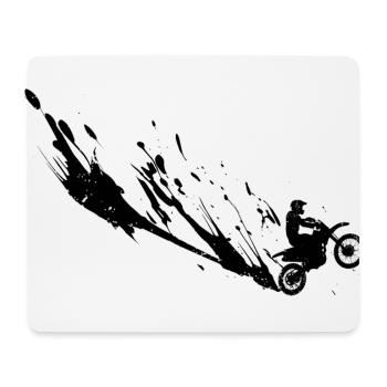 Moto Cross Dirt Bike - Tapis de souris (format paysage) - blanc - Devant