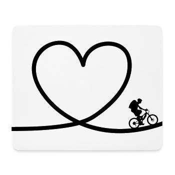 I love VTT - Tapis de souris (format paysage) - blanc - Devant