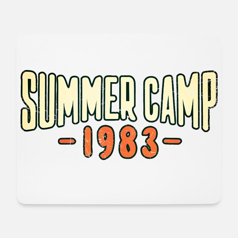 "Summer Camp 1983" Text, Logo, vintage retro - Mousepad (Querformat) - Weiß